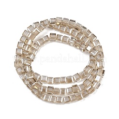 Electroplate Transparent Glass Beads Strands&nbsp;EGLA-B011-07A-PL03