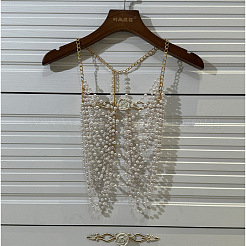 Alloy & Imitation Pearl Multi-Layer Sexy Body Chains for Women&nbsp;WG0D9A8-02