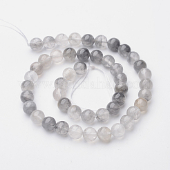 Natural Cloudy Quartz Round Bead Strands&nbsp;G-F262-03