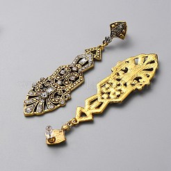 Crystal Rhinestone Teardrop Dangle Stud Earrings&nbsp;LS-EJEW-WH0017-14A
