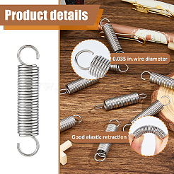 10Pcs Stainless Steel Tension Spring Hook&nbsp;AJEW-FH0006-13A