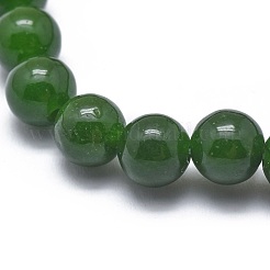 Natural TaiWan Jade Bead Stretch Bracelets&nbsp;X-BJEW-K212-C-019