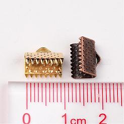 1Box 120PCS 6 Colors Iron Ribbon Crimp Ends&nbsp;IFIN-X0019-B