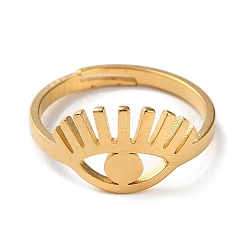 304 Stainless Steel Hollow Adjustable Rings&nbsp;RJEW-P091-01C-G