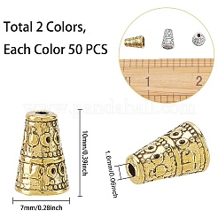 Tibetan Style Alloy Bead Cone&nbsp;PALLOY-FH0001-47-NR
