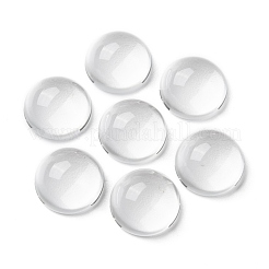 透明な半円形のガラスカボション  透明  16~17x7.5~8.5mm&nbsp;GGLA-R027-16mm