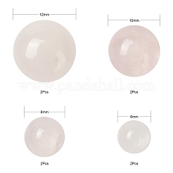 8Pcs 4 Style Natural Rose Quartz Cabochons&nbsp;G-FS0001-76