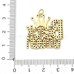 Brass Micro Pave Cubic Zirconia Pendants&nbsp;KK-H270-07E-01