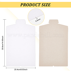 クラフト紙のシャツのパッケージのバックボード  シャツシェイパーインサートカード  ホワイト  358x204x0.5mm&nbsp;LS-DIY-WH0399-56