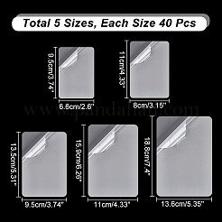 200 Sheets 5 Styles Laminating Pouch Film Photo Protecting Sheets&nbsp;AJEW-NB0005-85