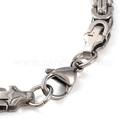 Tarnish Resistant 201 Stainless Steel Byzantine Chain Bracelets&nbsp;BJEW-B078-90P