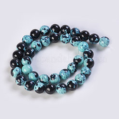 Natural Ocean White Jade/Rain Flower Stone Beads Strands&nbsp;G-K254-A03