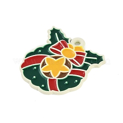 Christmas Theme Spray Painted Alloy Enamel Pendants&nbsp;ENAM-Z020-01L