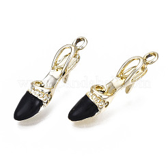 Rack Plating Alloy Enamel Pendant Rhinestone Settings&nbsp;ENAM-T011-133D