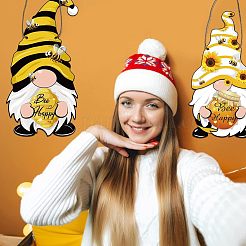 木の掛かる壁の装飾  ジュートより糸付き  エルフ  天使と妖精の模様  280x143x5mm&nbsp;HJEW-WH0046-015