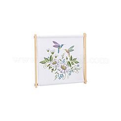 刺繍フープ  木製クロスステッチフープリング  刺繡とクロスステッチ用  正方形  桃パフ  415x435x27mm&nbsp;DIY-WH0580-80