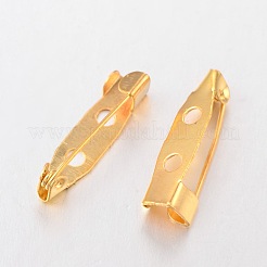 アイアン製ブローチパーツ  バックバーピン  ゴールドカラー  5x20x5mm&nbsp;E035Y-G