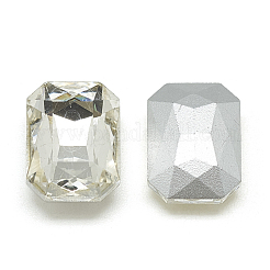 ポイントガラスラインストーンカボション  多面カット  レクタングルオクタゴン  クリスタル  18x13x5mm&nbsp;RGLA-T079-13x18mm-01