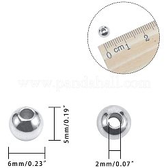 304ステンレススチールスペーサービーズ  ロンデル  ステンレス鋼色  6x5mm  穴：2mm  100個/箱&nbsp;STAS-NB0004-17