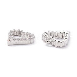 Rack Plating Brass Micro Pave Cubic Zirconia Charms&nbsp;X-ZIRC-C026-08P