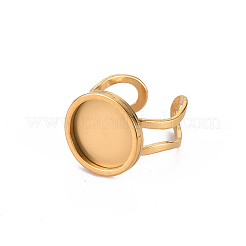 201 Stainless Steel Cuff Ring Findings&nbsp;STAS-S080-040C-G