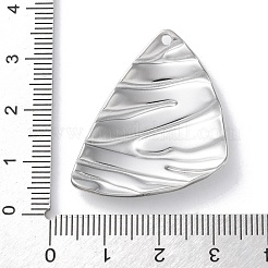 304ステンレスペンダント  トライアングルチャーム  ステンレス鋼色  32x30.5x4mm  穴：1.6mm&nbsp;STAS-S152-04P-A