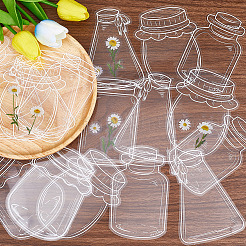 食器テーマ防水自己接着スタンピングステッカーセット  DIYハンドブックマークデコレーションステッカー  混合図形  131x80~98x0.1mm  約20個/セット&nbsp;DIY-WH20014-04C