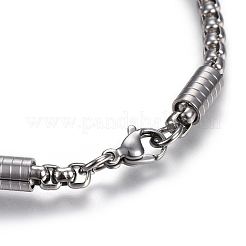 Non-Tarnish 304 Stainless Steel Box Chain Necklaces&nbsp;NJEW-F242-09P