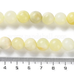 Natural New Jade Stone Round Bead Strands&nbsp;G-O039-16-8mm-01