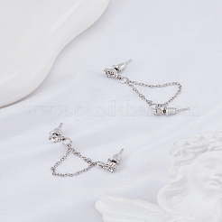 1 Pair Zinc Alloy with Crystal Rhinestone Stud Earrings for Women&nbsp;EJEW-LP0004-69P