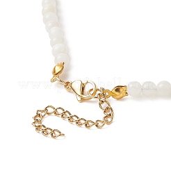 Natural White Moonstone Beaded Necklaces&nbsp;NJEW-JN04226-03