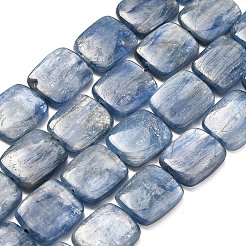 天然石カヤナイトビーズ連売り  長方形  12~12.5x10x3~3.5mm  穴：0.6mm  約34個/連  16.34''（41.5センチメートル）&nbsp;G-H335-I01-10x12mm