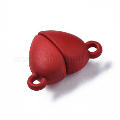 Spray Painted Alloy Magnetic Clasps with Loops&nbsp;PALLOY-T080-19A-07-NR