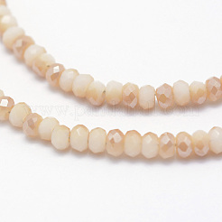 Electroplate Glass Beads Strands&nbsp;X-EGLA-J144-HR-C08