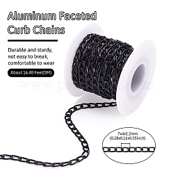 5M Oxidation Aluminum Faceted Curb Chains&nbsp;FIND-TA0004-78B