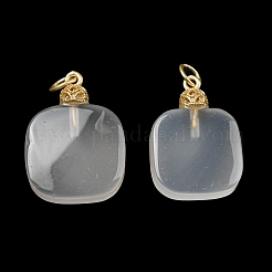 Natural White Agate Pendants&nbsp;G-R489-05G