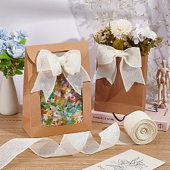 10 Yards Burlap Ribbons&nbsp;SRIB-WH0026-11A