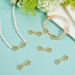 6Pcs Brass Micro Pave Clear Cubic Zirconia Fold Over Clasps&nbsp;KK-BBC0018-72