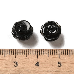 天然染色＆加熱黒瑪瑙ビーズ  ローズ  10x5~9mm  穴：1mm&nbsp;X-G-O156-B-05A