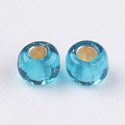 FGB 12/0 Grade A Transparent Silver Lined Round Glass Seed Beads&nbsp;X-SEED-A022-F13-51