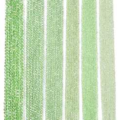 電気メッキガラスビーズセット  ABカラーメッキ  多面カット  ロンデル  淡緑色  6x5mm  穴：1mm  約80~85個/連  38~40cm&nbsp;X-EGLA-A044-T6mm-B09