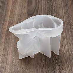 DIY キツネキャンドルシリコン型  キャンドル作り用  ホワイト  10.7x6.6x6.8cm&nbsp;DIY-G113-08B