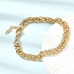 6.5MM 304 Stainless Steel Double Link Chain Bracelets for Women Men&nbsp;SA-CBA37BC-21G