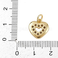 Brass Micro Pave Clear Cubic Zirconia Charms&nbsp;KK-D409-23G