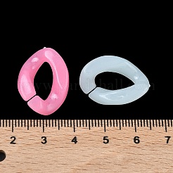 プラスチック製クイックリンクコネクター  模造ゼリースタイル  ツイスト  ミックスカラー  23x17x5mm  内径：6x13mm  約714個/500g&nbsp;KY-F023-20
