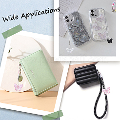 6Pcs 3 Colors Butterfly Acrylic Mobile Straps&nbsp;AJEW-GF0009-11