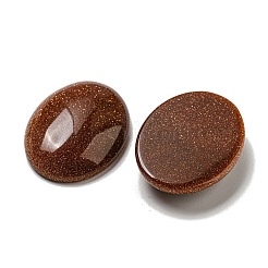合成ゴールドストーン金砂石カボション  オーバル  30x21.5~22x5~8.5mm&nbsp;G-C115-01B-47