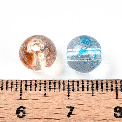 ベーキングペイント透明ガラスビーズ  ラウンド  ミックスカラー  8~8.5mm  穴：1.4~1.6mm  約1517個/1000g&nbsp;DGLA-R053-8mm-M