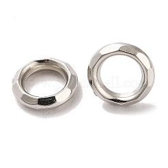 CCBアクリルヨーロッパのビーズ  フラットラウンド  プラチナ  12x3mm  穴：7.3mm&nbsp;CCB-U001-48P