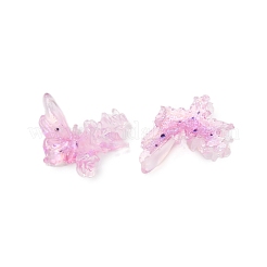 Butterfly with Flower Transparent Resin Cabochons&nbsp;FIND-L019-06D